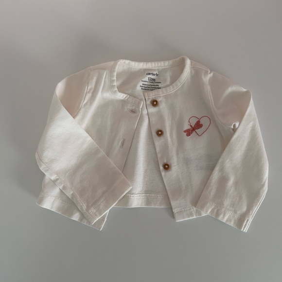 12 month old baby 2-Piece Bodysuit Dress & Cardigan Set (pink dragonfly) - Picture 8 of 9